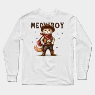 Meowboy cat Long Sleeve T-Shirt